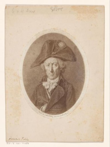 Photographic reproduction of a drawing, representing a portrait of Hendrik Nobbe by Johannes Cornelis Mertens