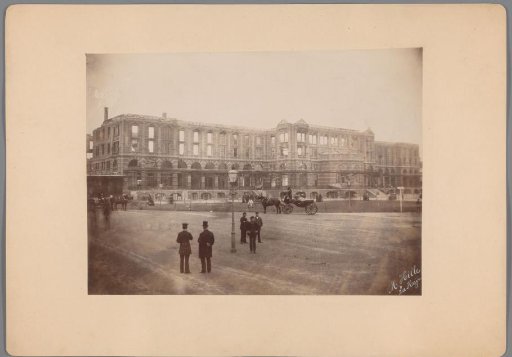 View of the Kurhaus at Scheveningen after the fire