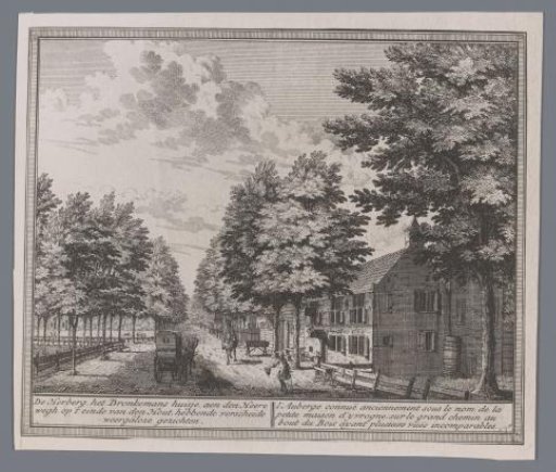 Photographic reproduction of a print of an inn in the Haarlemmerhout in Haarlem