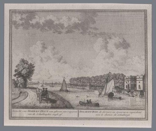 Photographic reproduction of a print of a view in Heemstede by Hendrik de Leth