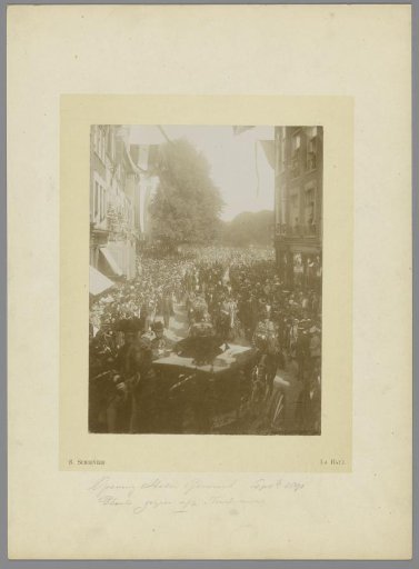 View of the parade during Prinsjesdag in 1891 in The Hague