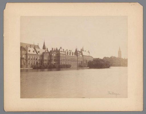 View of the Hofvijver with the Binnenhof in The Hague