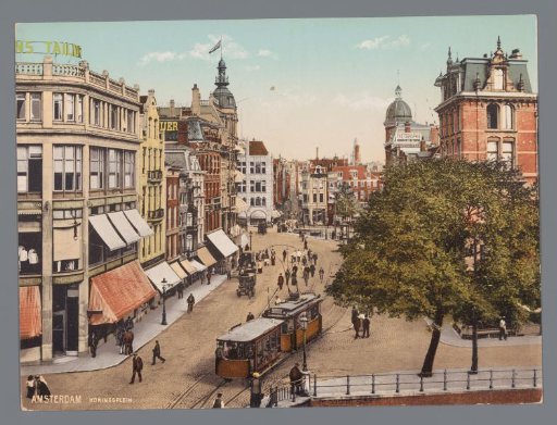 View of the Rembrandtplein in Amsterdam
