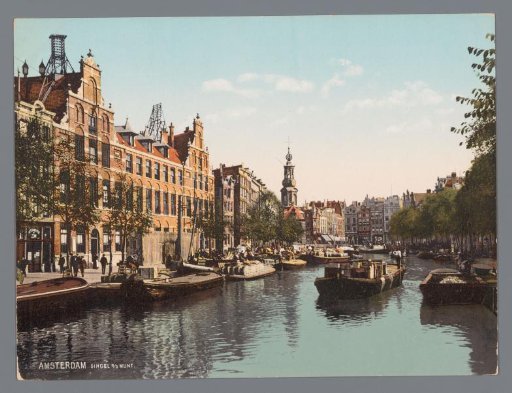 View of the Singel at the Munt in Amsterdam