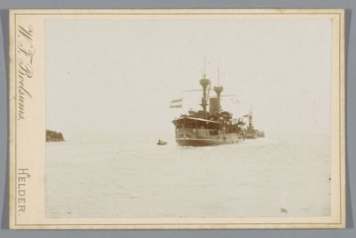 Armoured deck ship Hr. Ms. Koningin Wilhelmina der Nederlanden at sea
