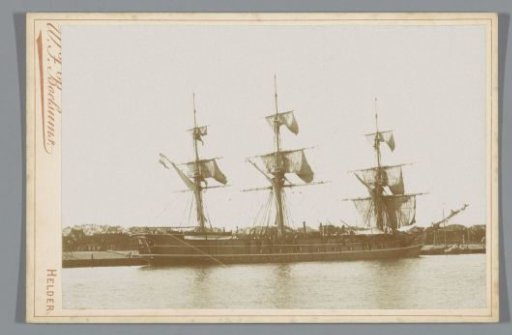 Screw steamer Zr. Ms. Van Speijk in the harbour of Den Helder