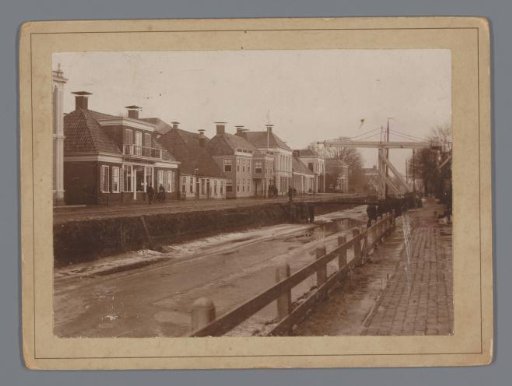 View of a Canal with a Drawbridge at Veendam
