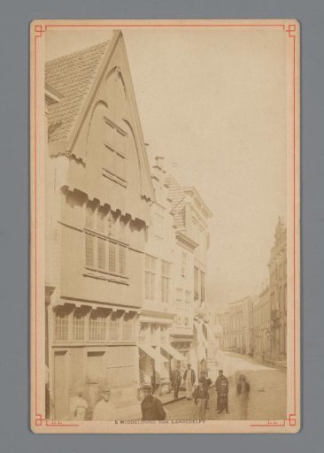 Street Scene with a Wooden Facade in the Lange Delft, Middelburg
