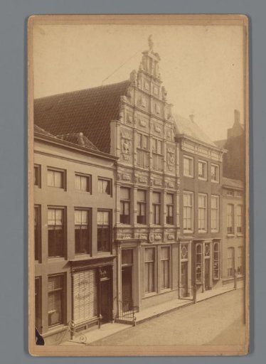 Street Scene with a Wooden Facade in the Lange Delft, Middelburg