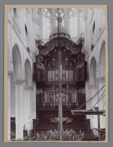 Interior with Organ of the Great or St. Mary Magdalene Church in Goes