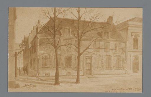 Photographic Reproduction of a Drawing of the House of Mrs. A.M.C. Woesterberg at Utrecht