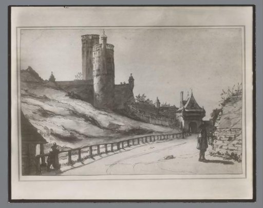 Photographic Reproduction of a Drawing of a View of the Belvédère and the Hoenderpoort at Nijmegen