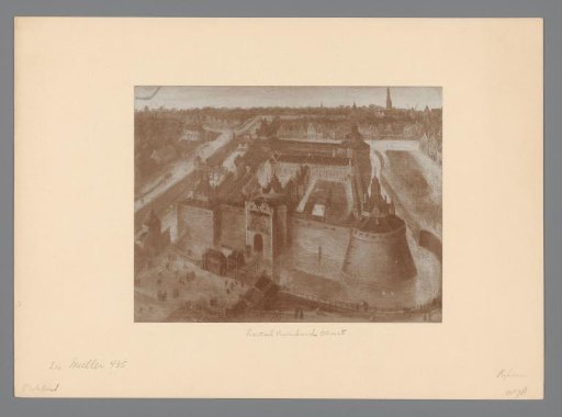 Photographic Reproduction of a Painting of a View of Castle Vredenburg at Utrecht