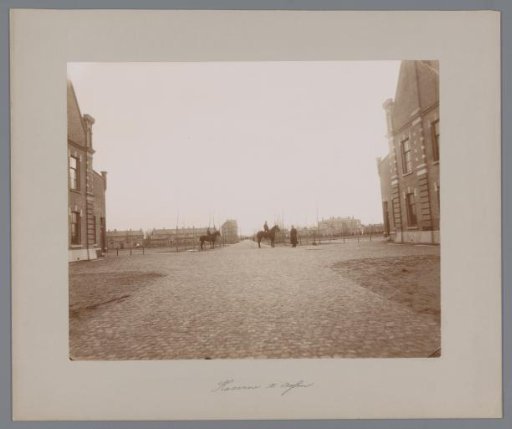 Grounds of the Johan Willem Friso Barracks in Assen with two riders