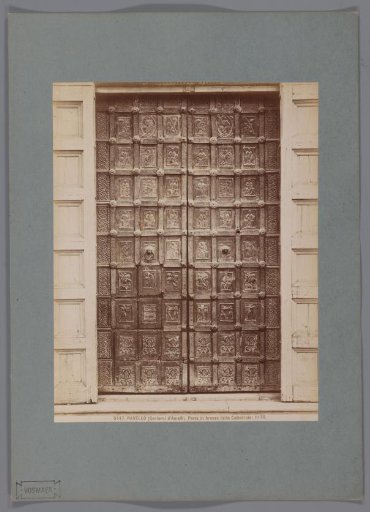 Bronze door of the cathedral of Ravello