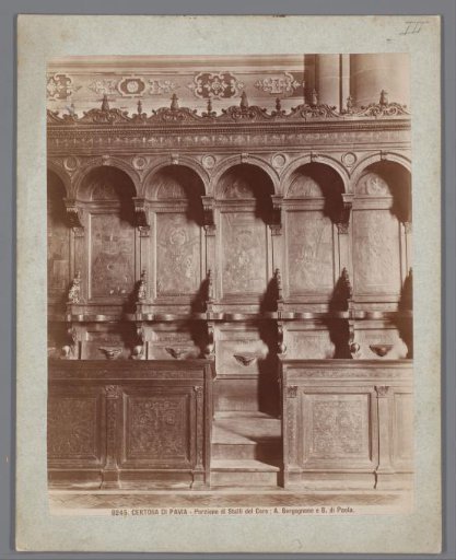 Choir stalls in the monastery church of Pavia