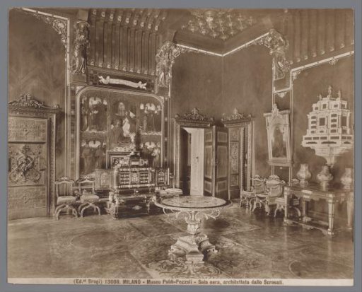 Interior of the Sala nera in the Museo Poldi-Pezzoli at Milan