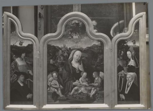 Photographic reproduction of Triptych with Pompejus Occo and his wife Gerbrich Claesdr., by Jacob Cornelisz. van Oostsanen