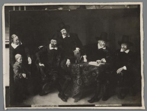 Photographic reproduction of painting The Regents of the Lepers' Hospital, by Ferdinand Bol