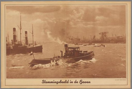 Steamboat in the harbor of Rotterdam