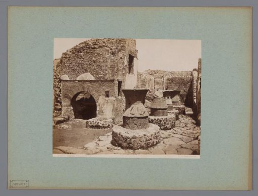 Remains of a bakery in Pompeii
