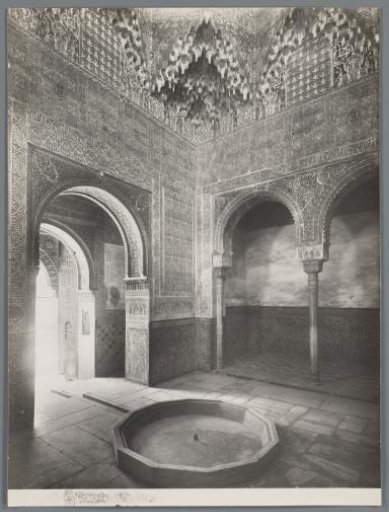 Interior of a room in the Alhambra, Granada, Spain