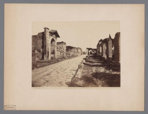 View of the Porta Ercolano in Pompeii, Italy