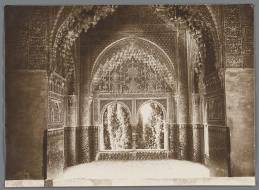 Interior of the Mirador de Lindaraja in the Alhambra in Granada, Spain