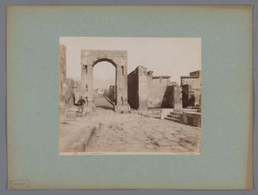 View of the Strada Mercurio in Pompeii, Italy