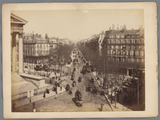 View of the Boulevard de la Madeleine in Paris