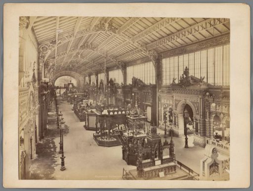 Interior of the Galerie des Industries Diverses at the 1889 World's Fair in Paris