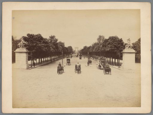Champs-Élysées towards the Arc de Triomphe in Paris