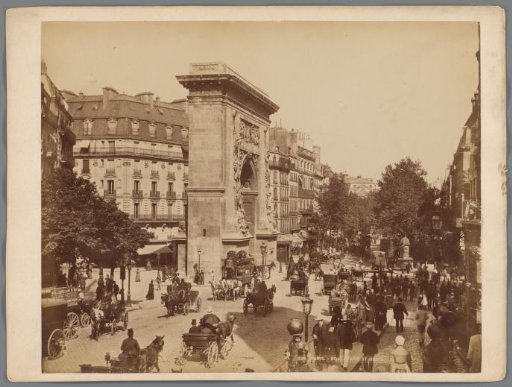 Boulevard Saint-Denis with the Porte Saint-Denis in Paris