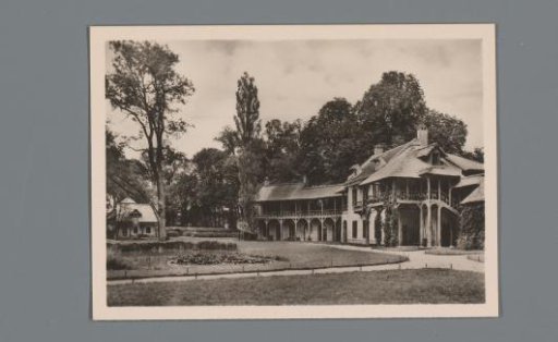 Farmhouse in the Hameau de la Reine in the French gardens of the Palace of Versailles