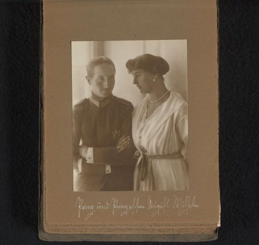 Portrait of Prince August Wilhelm of Prussia and Alexandra Victoria Auguste Leopoldine Charlotte Amalie Wilhelmina of Schleswig-Holstein-Sonderburg-Glücksburg