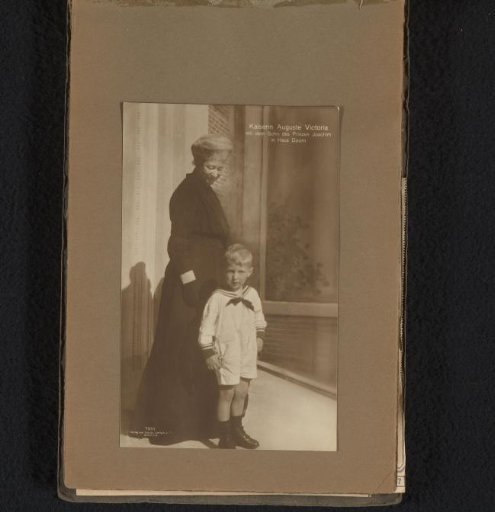 Portrait of Augusta Victoria of Schleswig-Holstein-Sonderburg-Augustenburg and her grandson Charles of Prussia at Huis Doorn