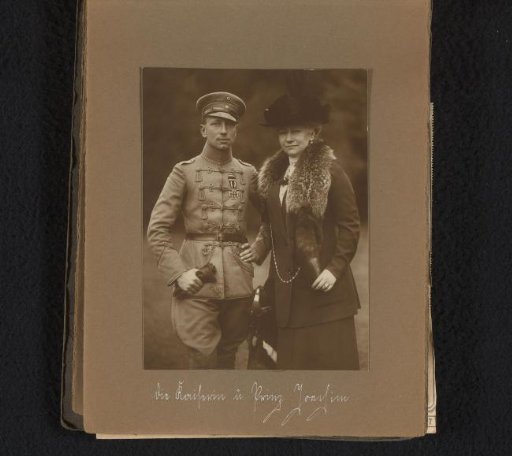 Portrait of Augusta Victoria of Schleswig-Holstein-Sonderburg-Augustenburg and her son Joachim of Prussia