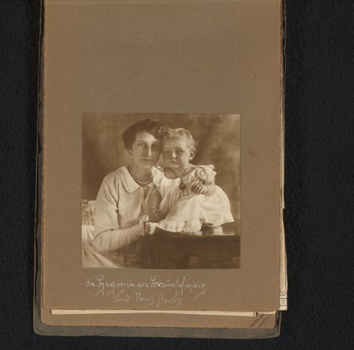 Portrait of Victoria Louise of Prussia with her son George William of Brunswick