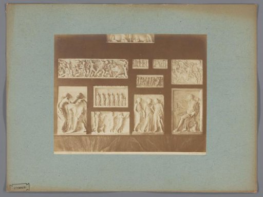 Bas-reliefs in the Museo di Napoli in Naples, Italy