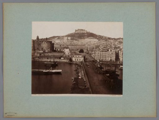 View of the Strada del Molo and the Sant'Elmo in Naples, Italy