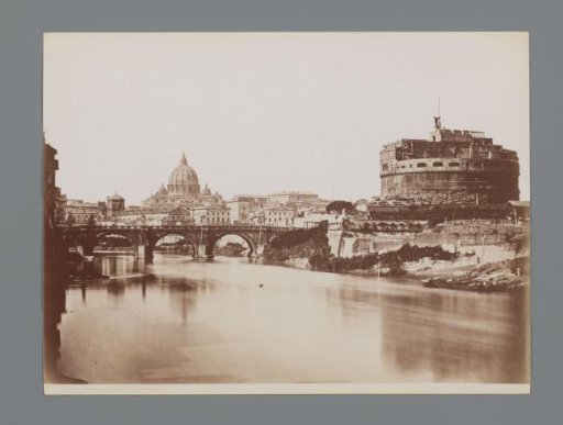 View of the Ponte Sant'Angelo over the Tiber in Rome