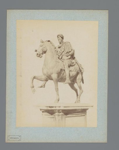 Equestrian statue of Marcus Aurelius on the Capitoline Hill in Rome, Italy