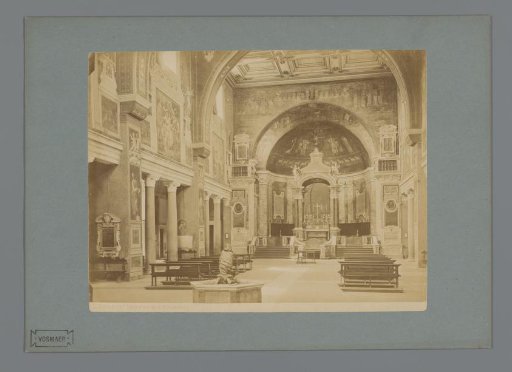 Interior of the Santa Prassede in Rome, Italy