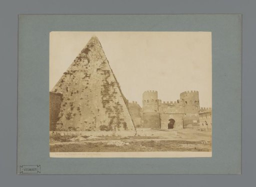 Pyramid of Cestius in Rome, Italy