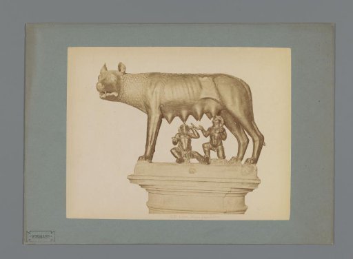 Sculpture of the Lupa Capitolina in the Capitoline Museums, Rome, Italy