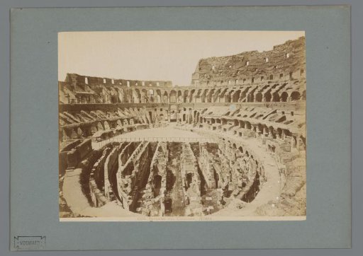 View of the interior of the Colosseum in Rome