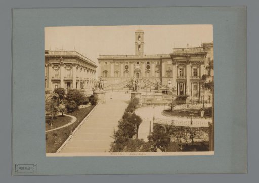 View of Piazza del Campidoglio in Rome, Italy