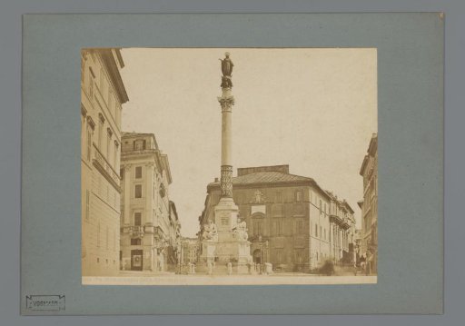 Column of the Immaculate Conception on the Piazza Mignanelli in Rome, Italy