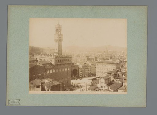 View of the Piazza della Signoria and the Palazzo Vecchio in Florence, Italy