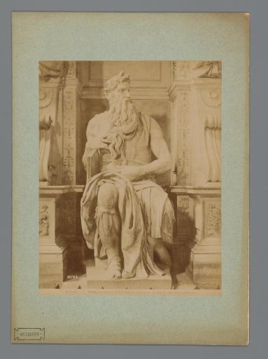 Sculpture of Moses after Michelangelo in San Pietro in Vincoli in Rome, Italy